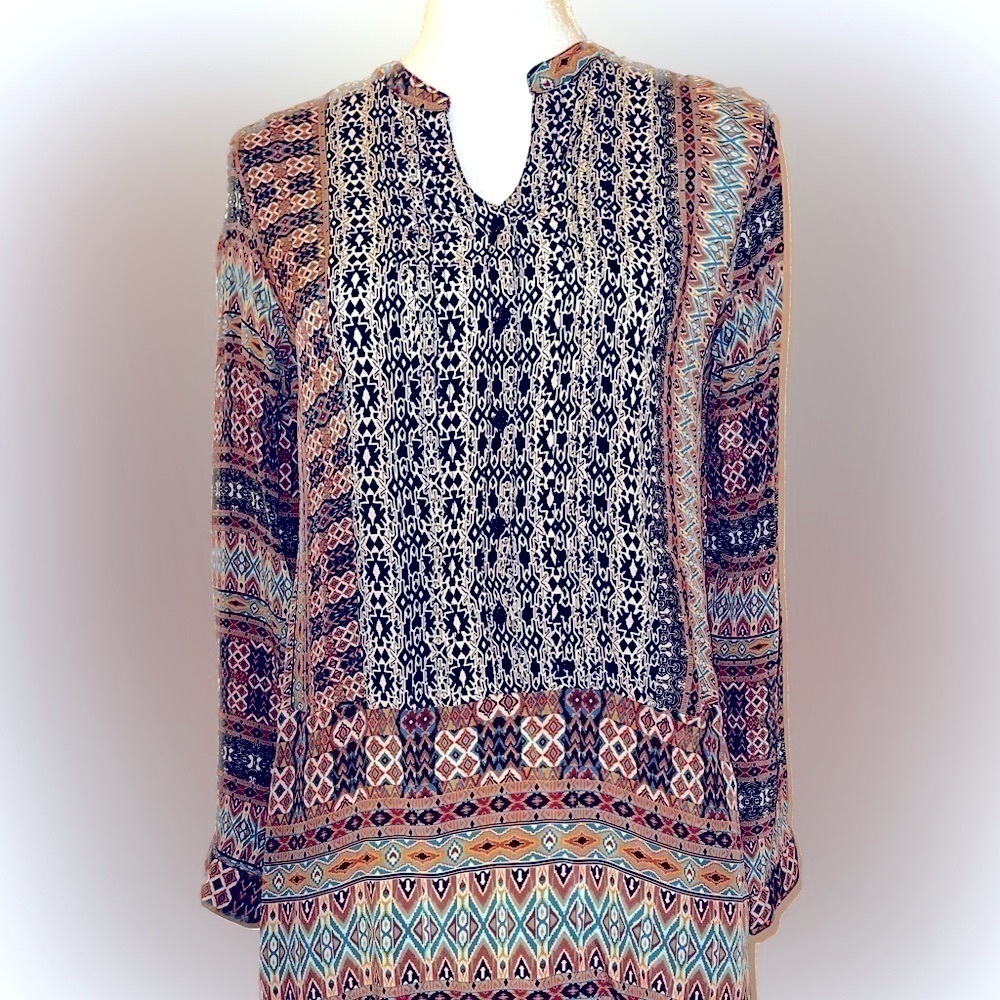 Tolani Indian print dress, silky and lovely!